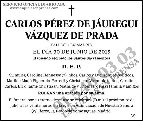 Carlos Pérez de Jáuregui Vázquez de Prada
